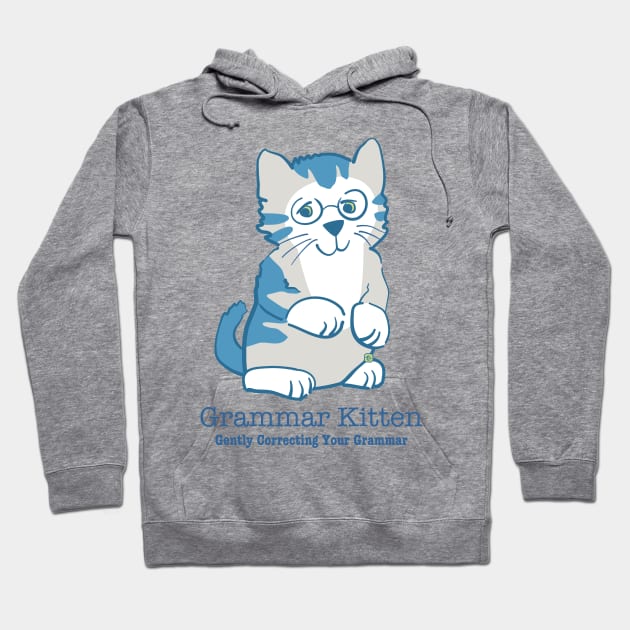 Grammar Kitten Gently Correcting Your Grammar Hoodie by Sue Cervenka